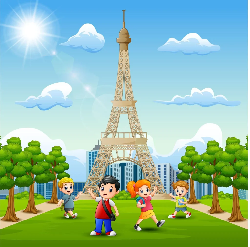 tourists learning travel french phrases in paris learn french online course